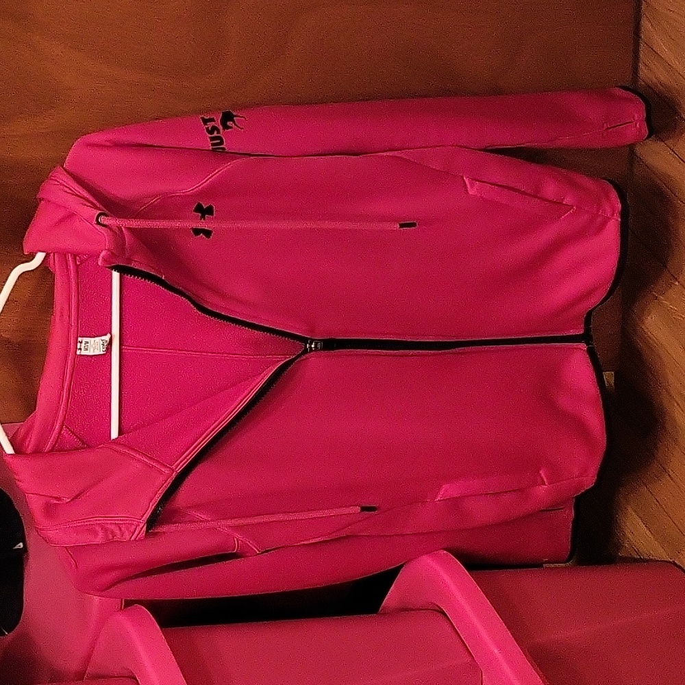 Under Armour "Just Ride" Horse Hot Pink Zippered Hoodie